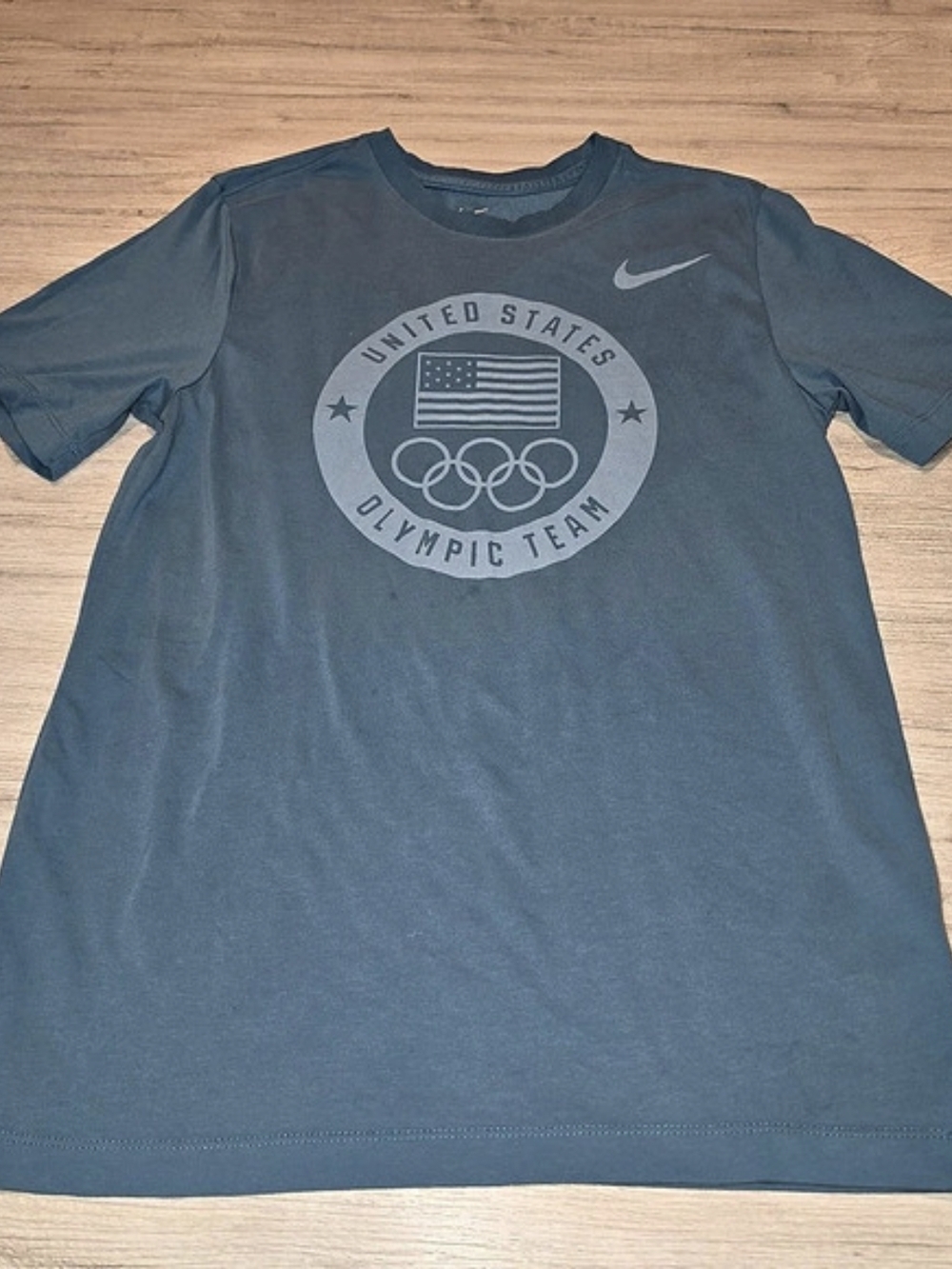 Nike United States Olympic Short Sleeve Tee Shirt Youth Blue Size Medium
